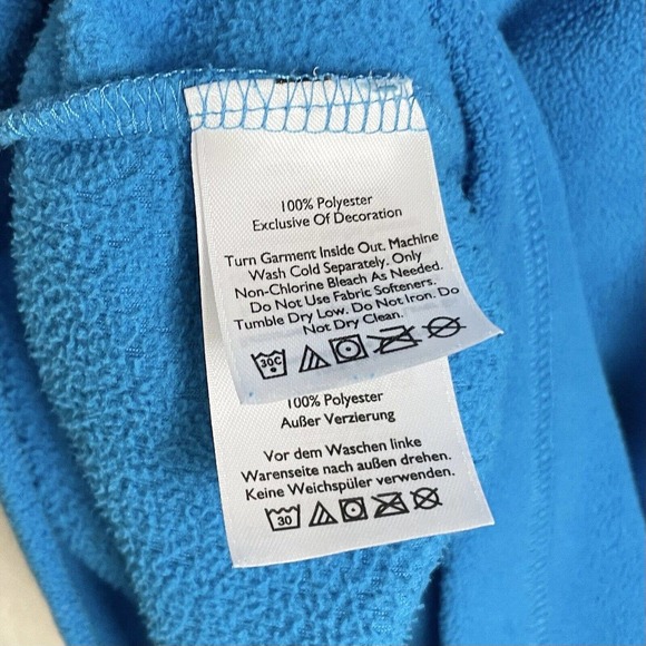 Eddie Bauer Sweater Mens Medium Blue Fleece Mid Zip Athleisure Outdoor Spring - Picture 6 of 10